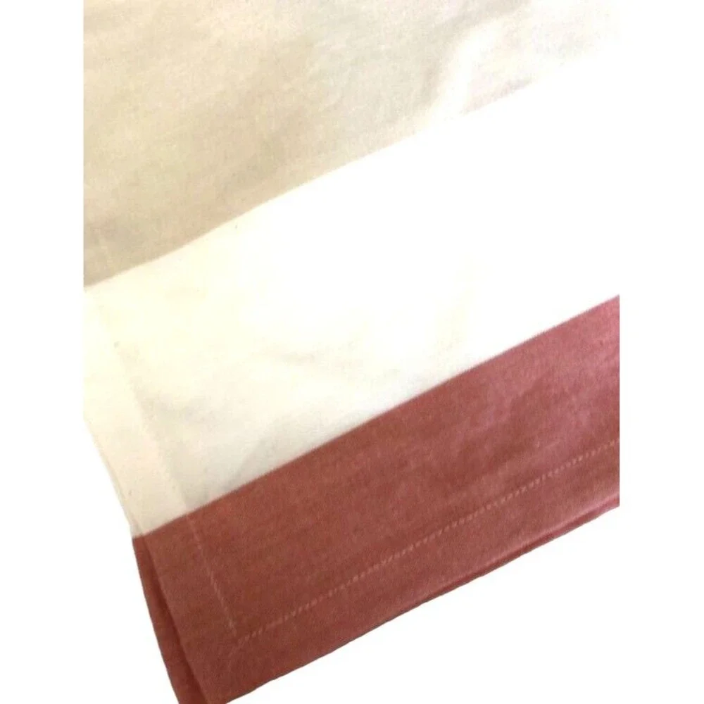 Cabana Beach Stripe Fabric Napkins Coral Taupe White 20x20